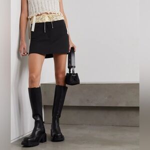 Acne Studios Twill mini skirt with stain trimming